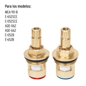 Pack de 2 Cartuchos ceramico arbol para llave empotrar regadera