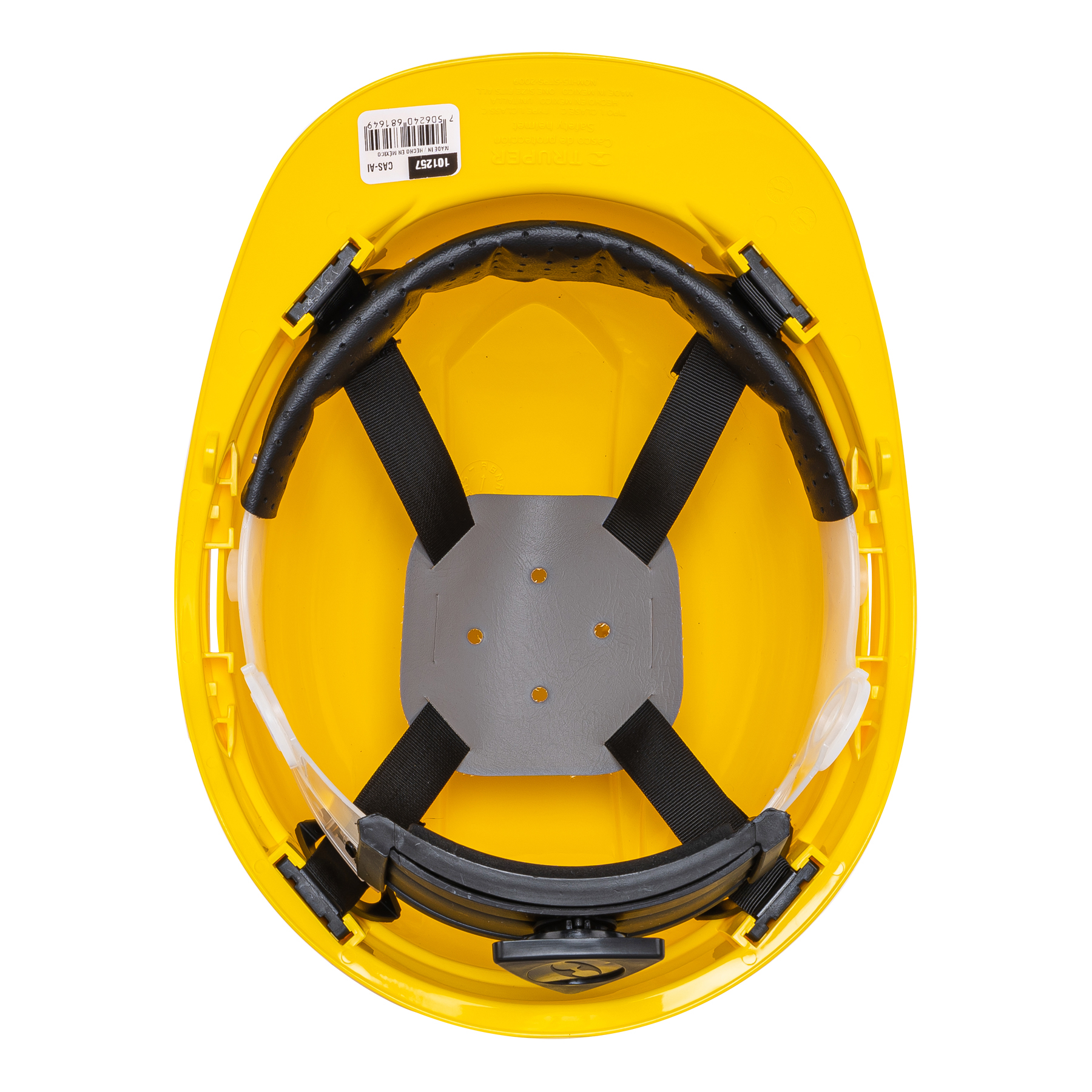 Casco de seguridad ventilado Clase C Amarillo de Matraca