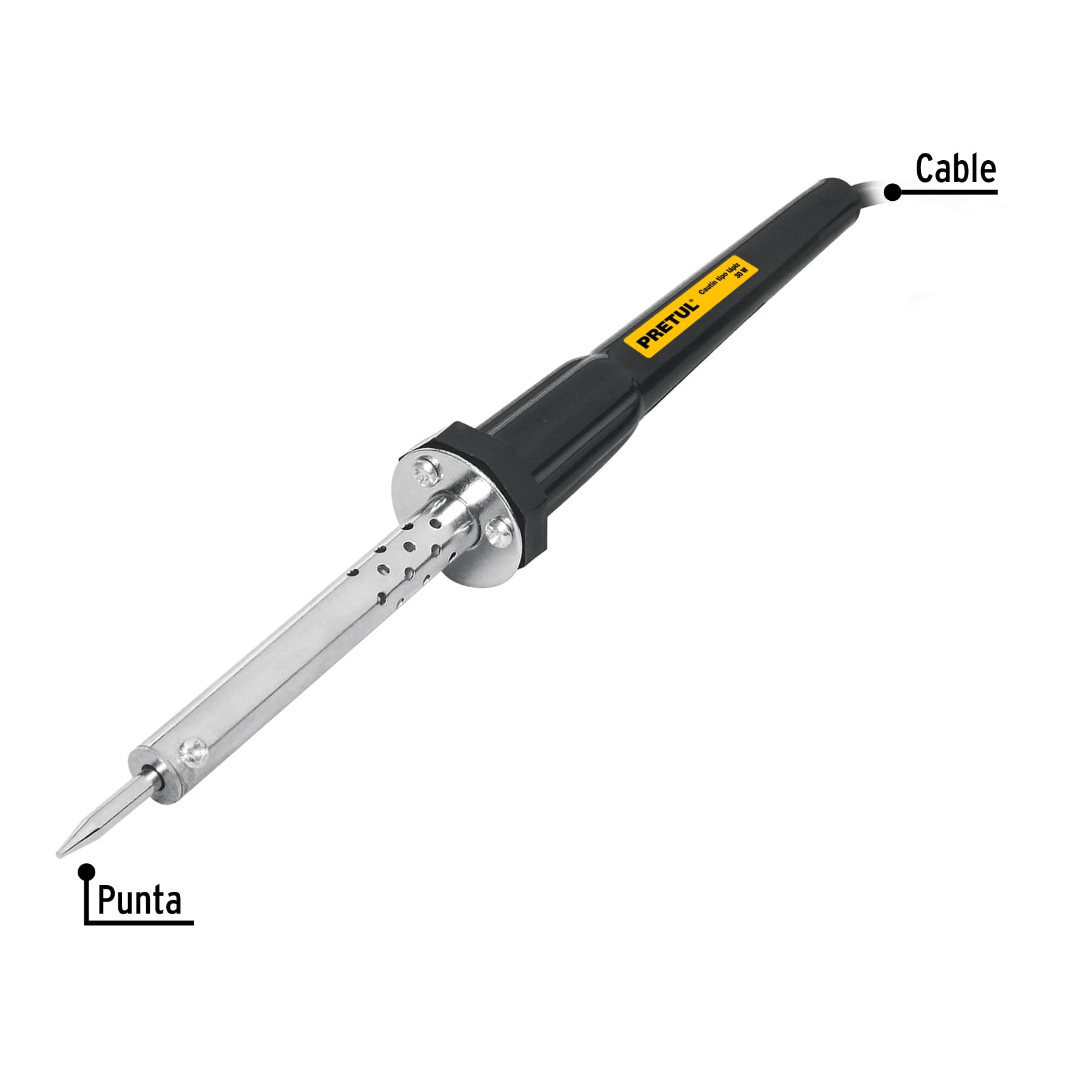 Cautin tipo lapiz de 30w con accesorios Uso Ligero Pretul