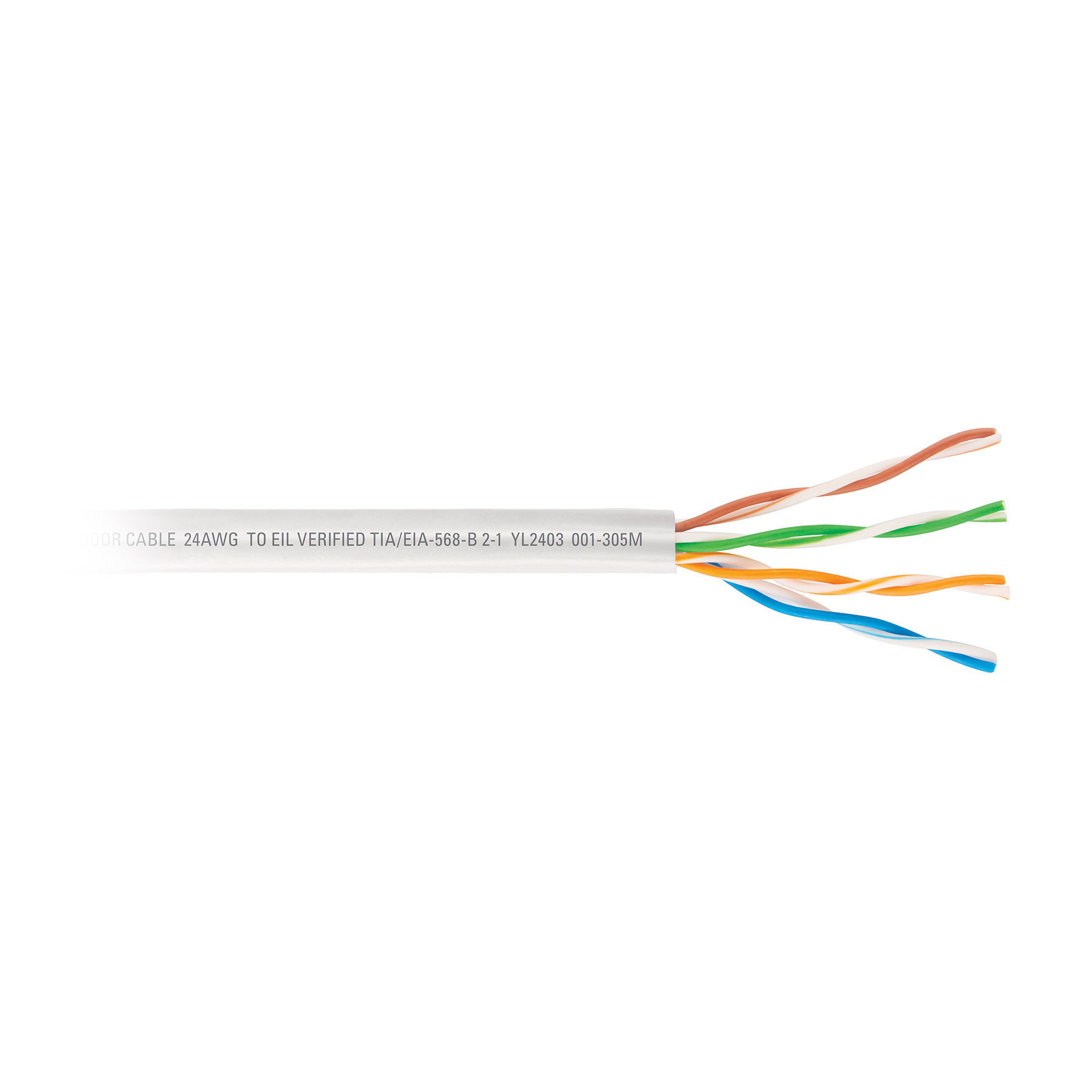 Metro de cable UTP CAT 5E Blanco Calibre 24