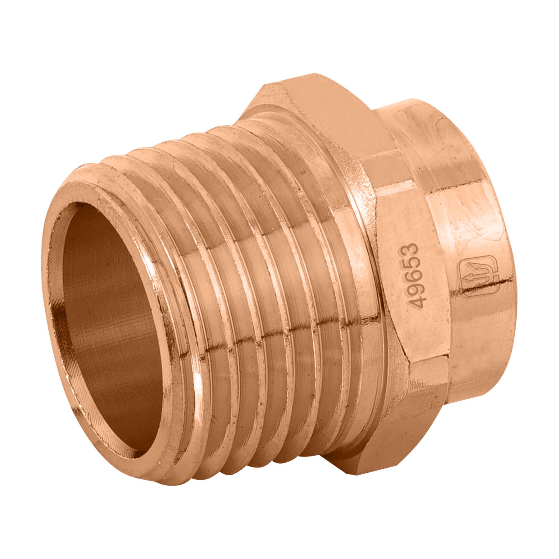 Conector de cobre macho rosca exterior 1/2"