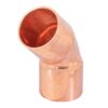 Codo 45° de cobre de 1/2"