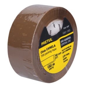 Cinta de empaque Canela 150mx48mm Pretul