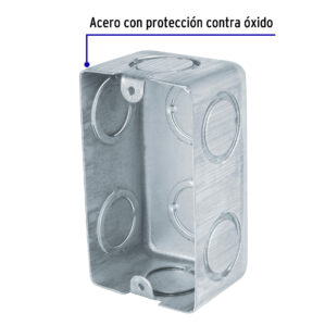 Caja tipo chalupa de acero 1/2" 3/4" Reforzada 2x4"