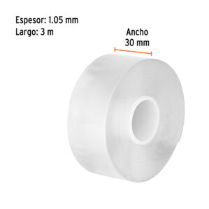 Cinta Doble Cara Nano Gel de 3m Ancho de 3cm Espesor 1mm