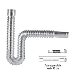 Cespol flexible lavabo - fregadero Sin Contra Acabado Cromo