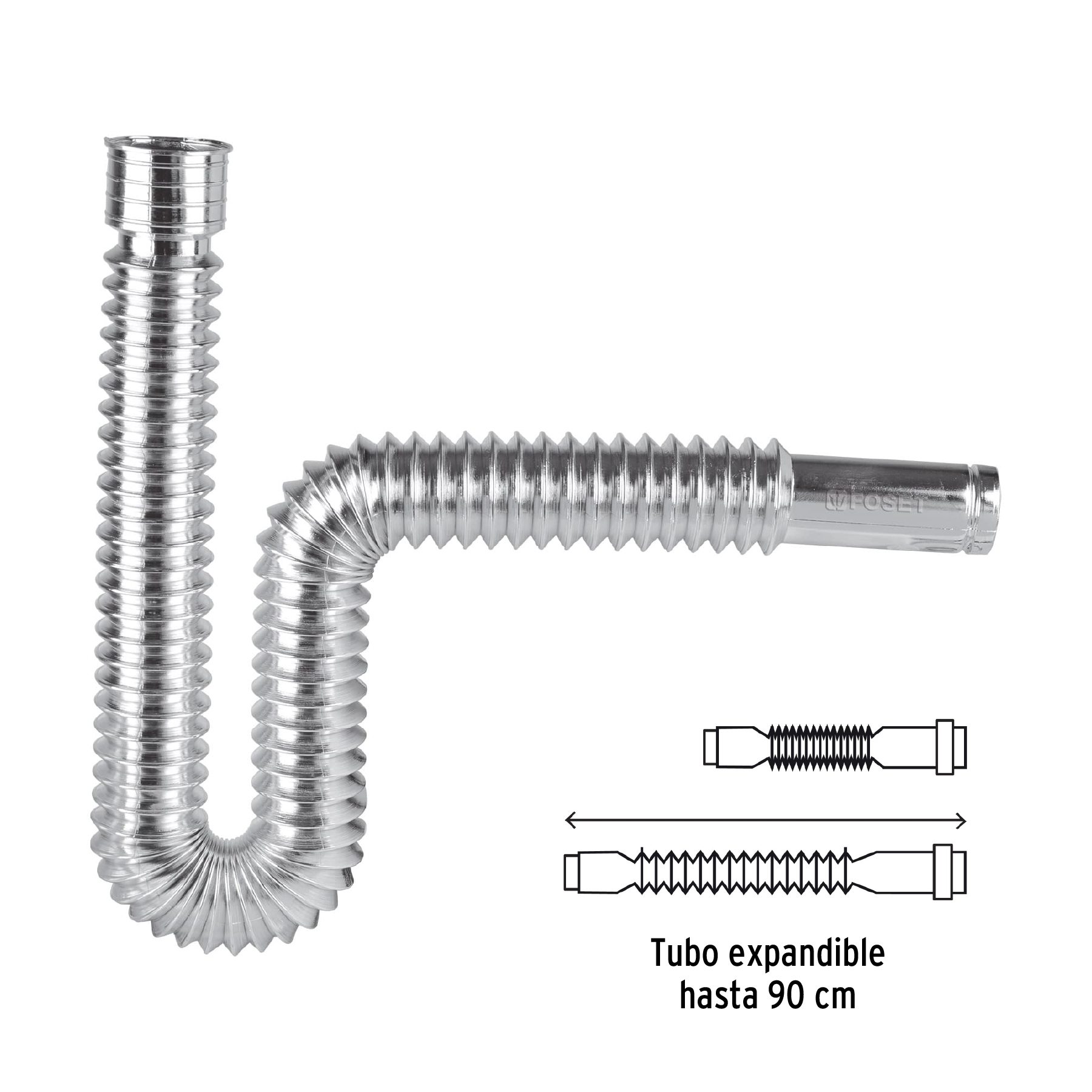 Cespol flexible lavabo - fregadero Sin Contra Acabado Cromo