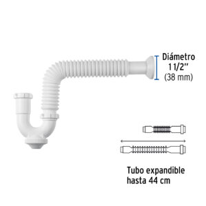 Cespol para fregadero lavabo sin contra 1-1/2