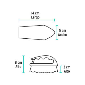 Cepillo de plastico tipo plancha de 14cm