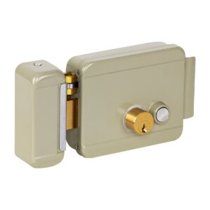 Cerradura electromecanica con boton Izquierda Hermex