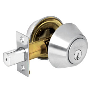 Cerrojo cromo mate llave llave Hermex