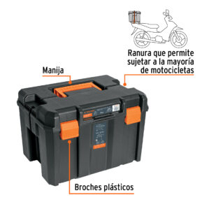 Caja de herramientas profunda de 17"x12" Compatible Moto Truper