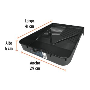 Charola de plastico para rodillo pintar de 9