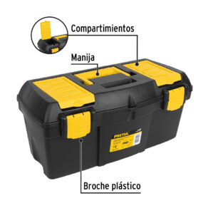 Caja plastica para herramientas Compartimientos 19" Pretul