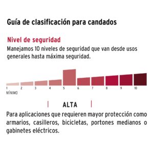 Candado de hierro con coraza 40mm llave anti ganzua