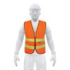 Chaleco de seguridad alta visibilidad con cierre naranja