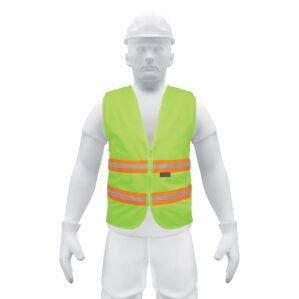 Chaleco de seguridad alta visibilidad con cierre verde