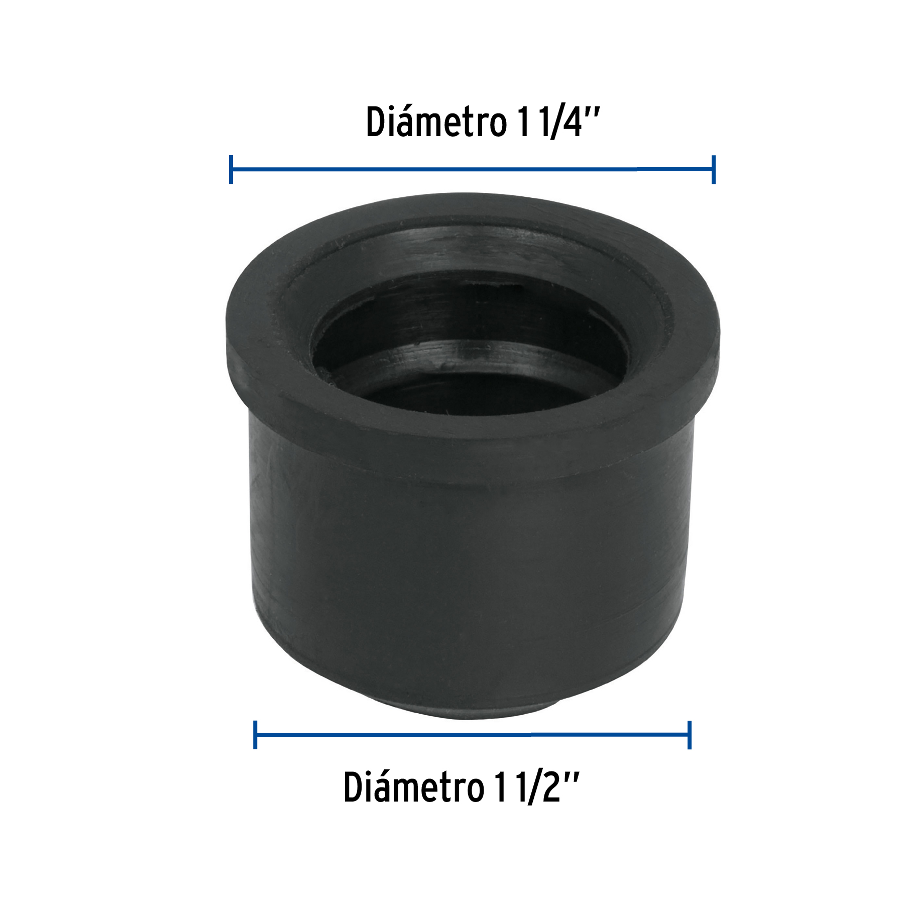 Chupon Lavabo de hule de 1-1/2" a 1-1/4"