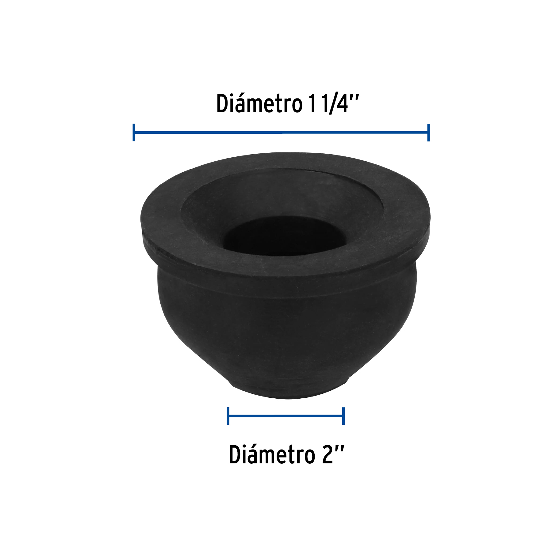 Chupon Lavabo de hule de 2" a 1-1/4"