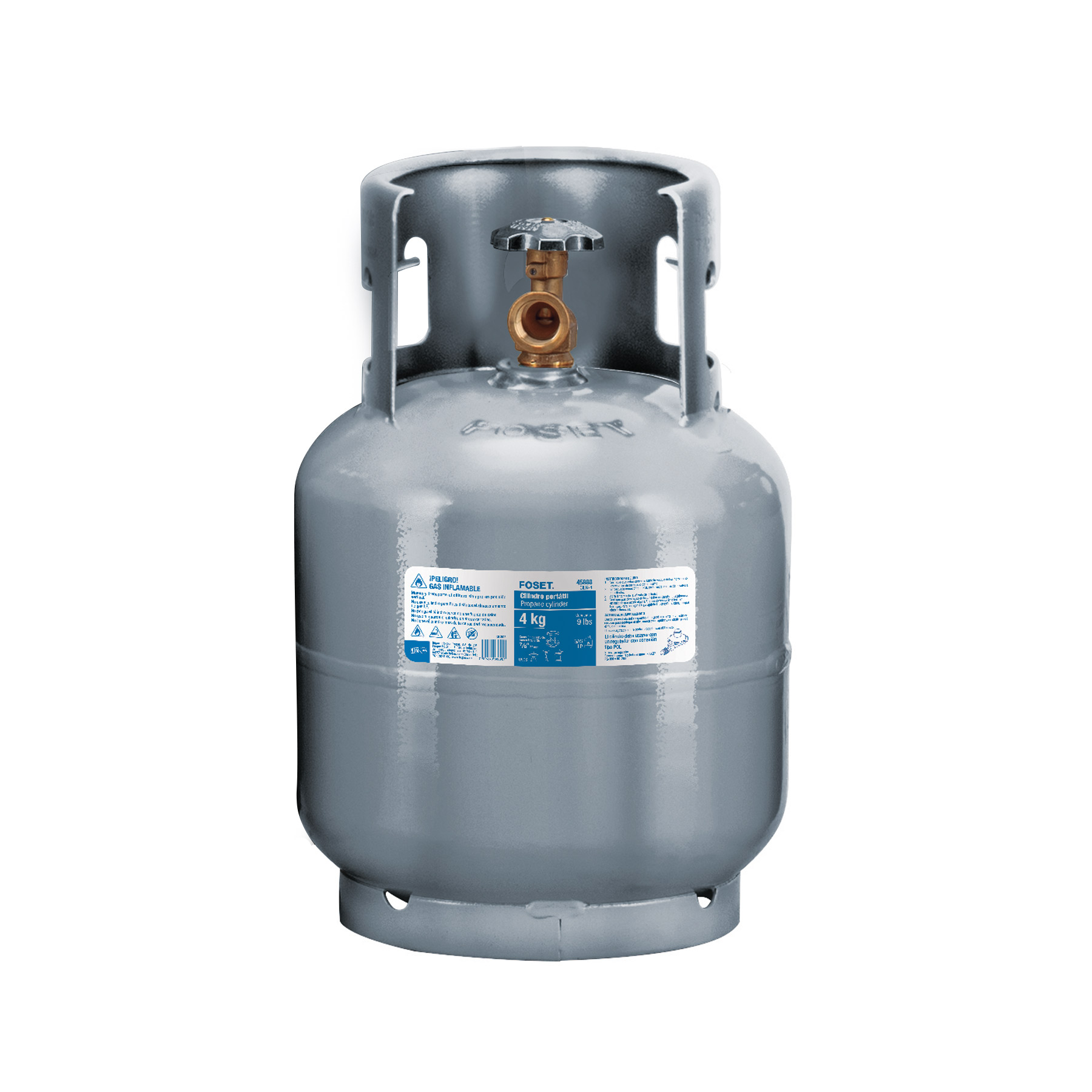 Tanque Cilindro portatil de Gas LP 4kg Foset