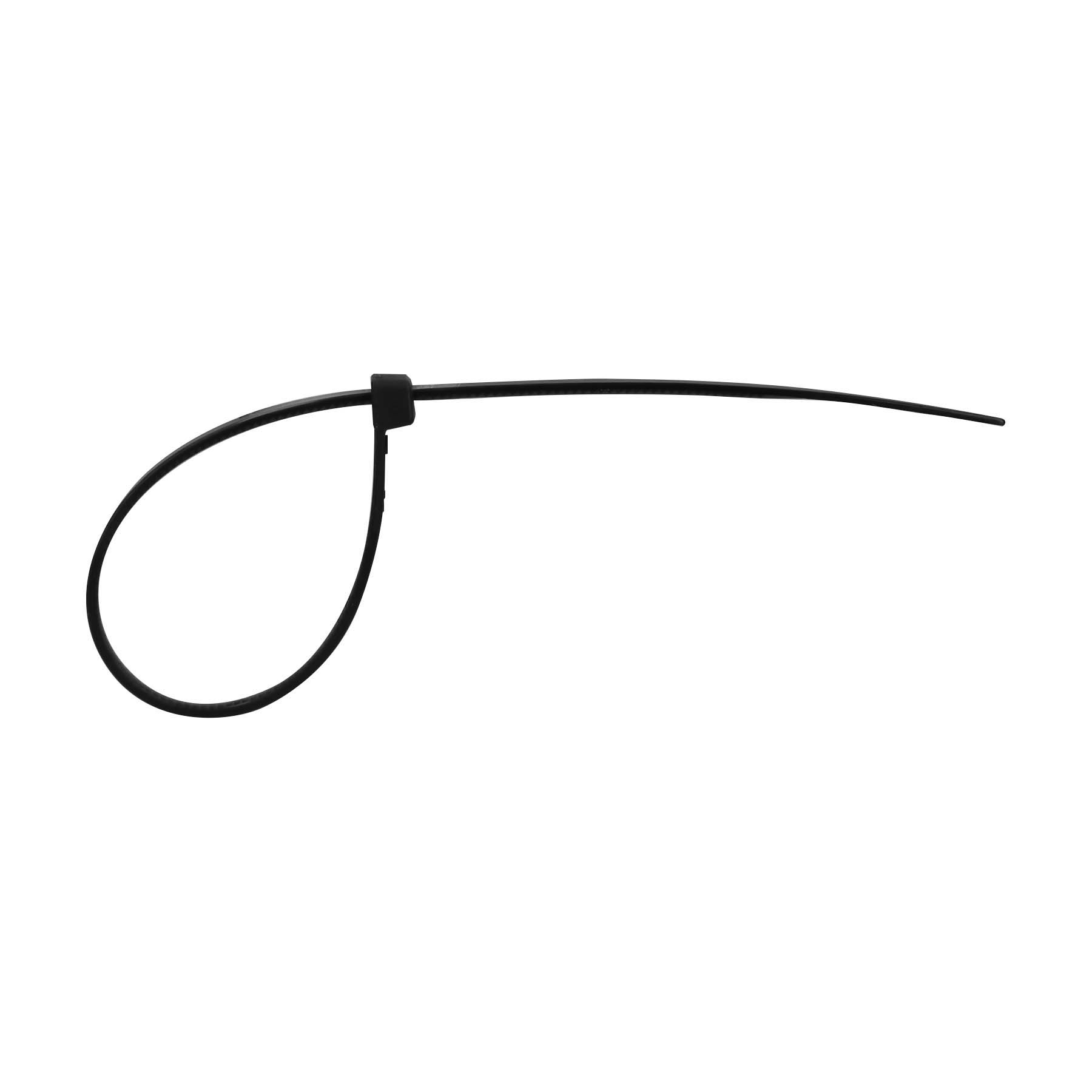 Cincho plastico 15cmx2.5mm negro bolsa con 100pzas