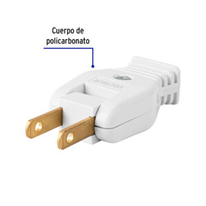 Clavija sencilla tipo bisagra Volteck