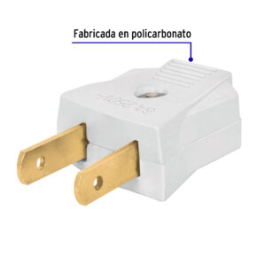 Pack de 2 Piezas Clavija plana economica de ABS