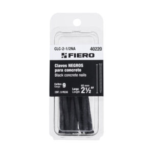 Blister con 15 clavos negros para concreto 2-1/2" Fiero