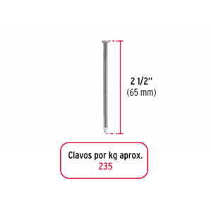 Clavos para Madera 2-1/2" bolsa de 1kg