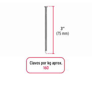 Clavos para Madera 3" bolsa de 1kg