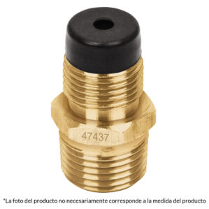 Niple terminal de laton para gas 3/8