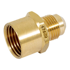 Niple Campana Conector gas de laton 1/2" a 3/8" Flare