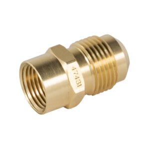 Niple campana Conector Gas de laton 3/8" a 1/2" flare