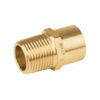 Conector de laton, NPT soldable,1/2" X 3/8"