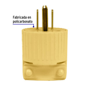 Clavija industrial plastica 2 polos 3 hilos 15A 125V