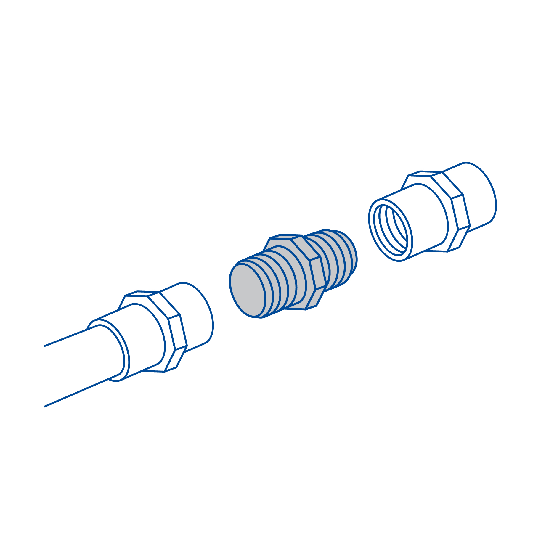 Niple corrido pvc 1/2"