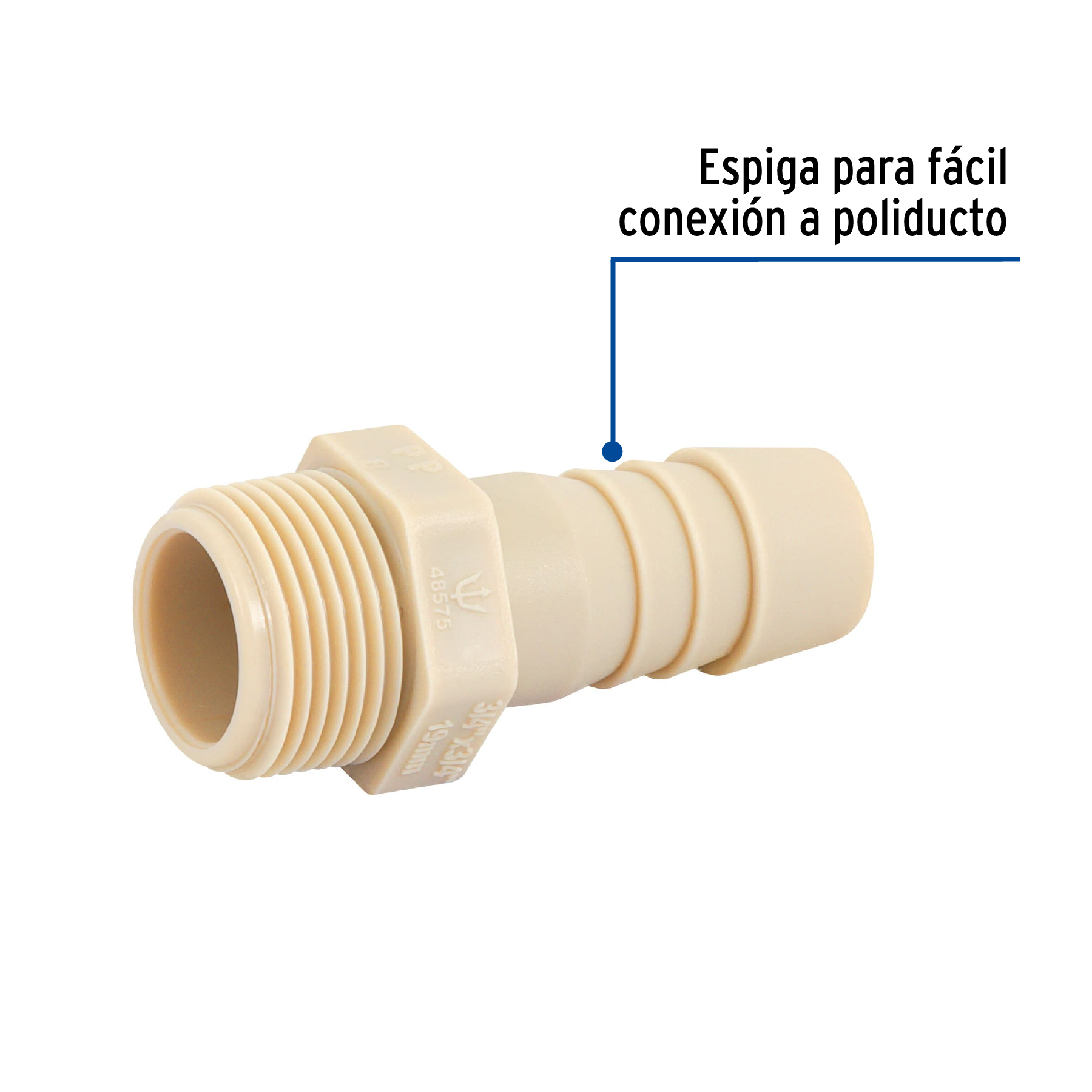 Adaptador insercion rosca exterior 3/4" x 3/4" manguera