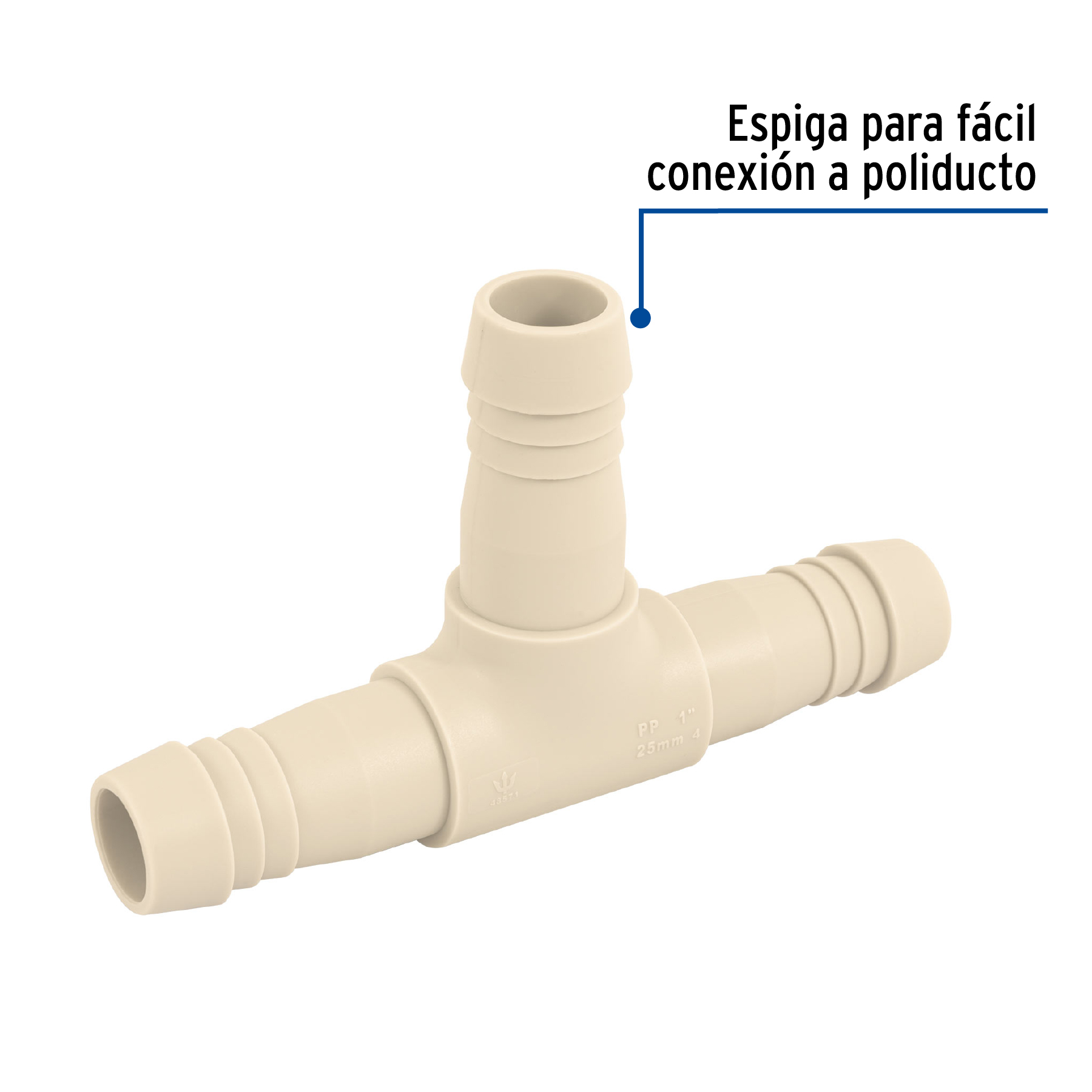 Tee insercion de 1" Manguera