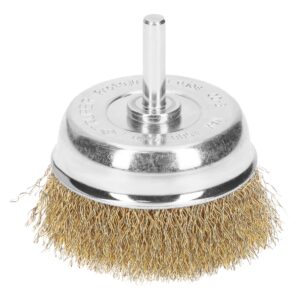 Carda de copa alambre grueso de 2-3/4" para taladro