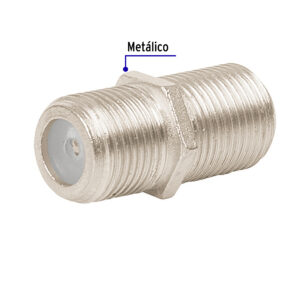 Conector coaxial RG6 de barril niple bolsa 4 piezas