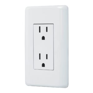 Placa Armada Contacto Doble Volteck Basic Blanco