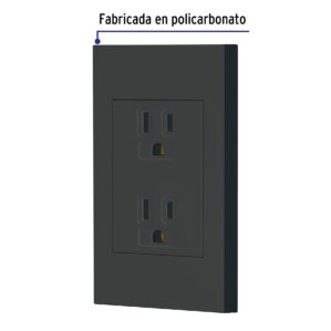 Placa Armada Contacto Doble Española Negro