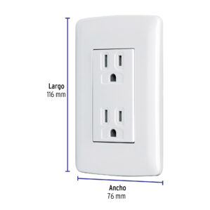 Placa Armada Contacto Doble Blanco linea Italiana