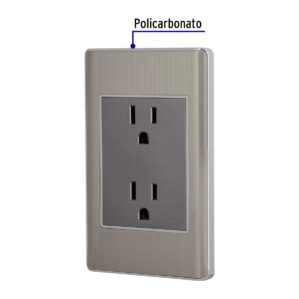 Placa Armada Doble Contacto Acero Inoxidable Lisboa