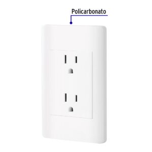 Placa Armada Doble Contacto Lisboa Blanco