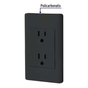 Placa Armada Doble Contacto Lisboa Negro