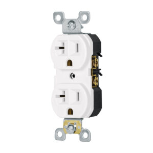 Contacto Duplex Industrial 20A Blanco