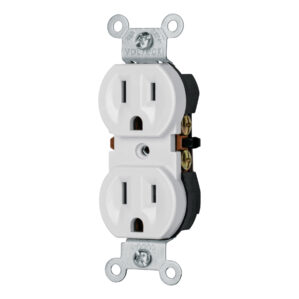 Contacto duplex 2 polos 3 hilos Standard Granel blanco