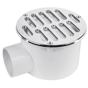 Coladera ABS 5" Salida lateral 2" Rejilla con 3 tornillos