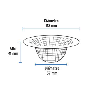 Coladera malla para fregadero 3/4